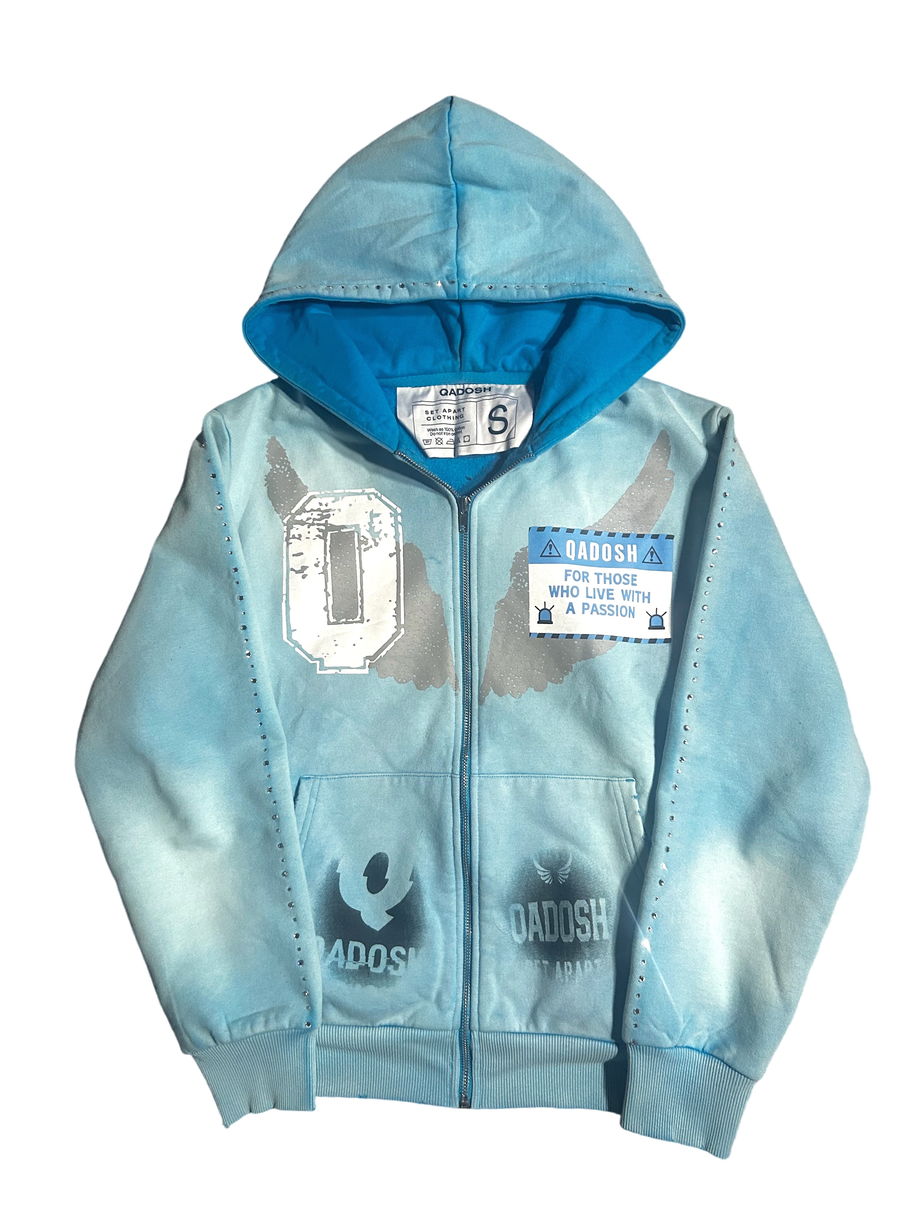 Sky Blue Qadosh Zip Up