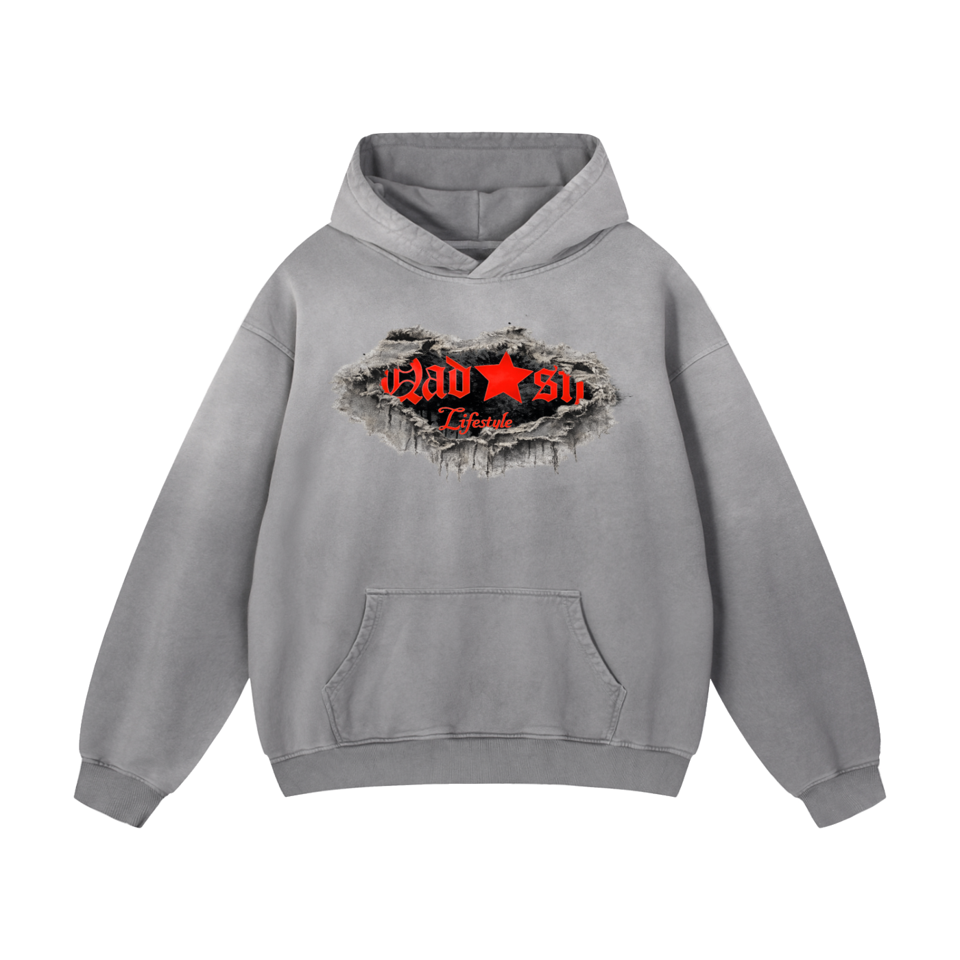 Gray Rip Valentine's Qadosh Hoodie